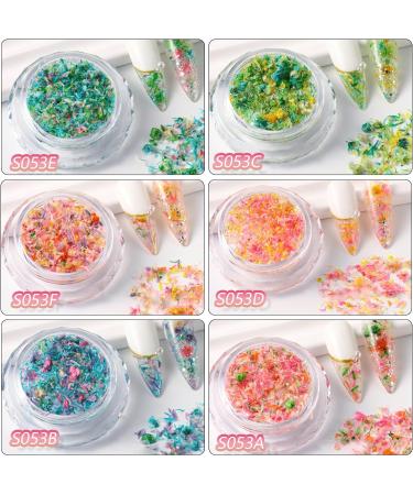 1Box 3D Dried Flower Nails Art Nail Accessories Elegant Nails Art Adornments Decoration Perfect For Nail Decoration Mixed Flowers For Nails Art S053B - Buy Online on GoSupps.com