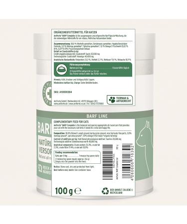 AniForte Complete Powder for Raw Food 100g - Barf Complete Food for Cats - Buy Online on GoSupps.com