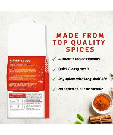 Hot & Spicy Curry Sauce Spice Mix 60g | Instant Indian Spice | No need to add onion ginger garlic salt or any other spice - Buy Online on GoSupps.com