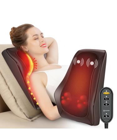 Comfier massager neck massage device with warmth shiatsu back massage device with 4D kneading heads massage pillows for shoulder back legs gifts for men black - Buy Online on GoSupps.com