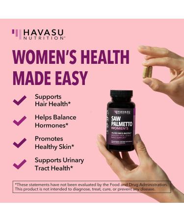 HAVASU NUTRITION Micronized Creatine Monohydrate for Women (100 Servings) & Saw Palmetto for Women Hair Complex (60 Servings) - Buy Online on GoSupps.com