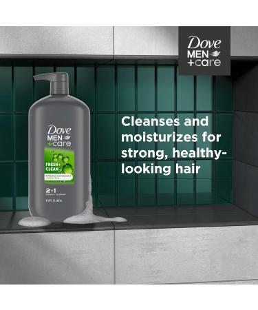 Dove Men+Care 2-in-1 Shampoo & Conditioner Fresh & Clean | Stronger Healthy Hair - 31 oz | Buy Internationally - Buy Online on GoSupps.com