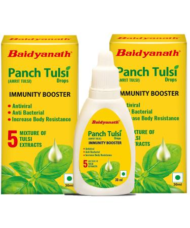 Baidyanath Panch Tulsi Drops - 30ml | Natural Immune Booster with Goodness of Five Types of Tulsi (Pack of 2)