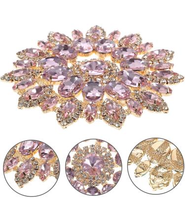Lurrose Creative Shape Diy Patches On Sticker Girl Hot Adorn Reing Wedding Crystal Decor Rhinestone Bottom Pink 1X10.8X10.8CM - Buy Online on GoSupps.com