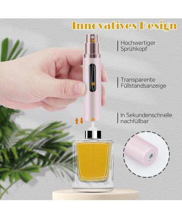 JAYZUUM Perfume Atomiser - Perfume Filler Refillable Perfume Atomiser for Travel Mini Portable Spray Bottle 8 ml (Pink) - Buy Online on GoSupps.com