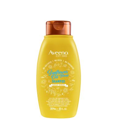 Aveeno Deep Moisturizing Sunflower Oil Blend Shampoo with Oat for Dry Damaged Hair, Dye, Paraben & Sulfate Surfactants Free, 12 Fl Oz