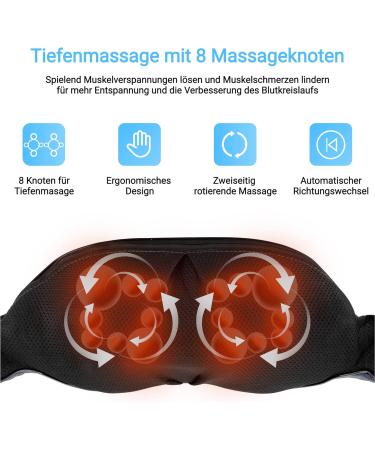 Fitleap Shiatsu Neck & Shoulder Massager | Infrared Heat Muscle Pain Relief | Premium Ergonomic Design - Buy Online on GoSupps.com