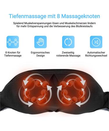 Fitleap Shiatsu Massager - Neck Bridge & Shoulder Massage Device for Muscle Pain Relief with Infrared Heat - Gray - Buy Online on GoSupps.com