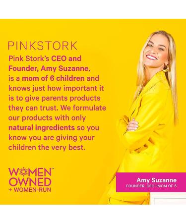 Pink Stork Baby Liquid Vitamin D Drops - 400 IU Vitamin D3 for Infants & Kids - Bone Development & Immune Support - 1 fl oz - Buy Online on GoSupps.com