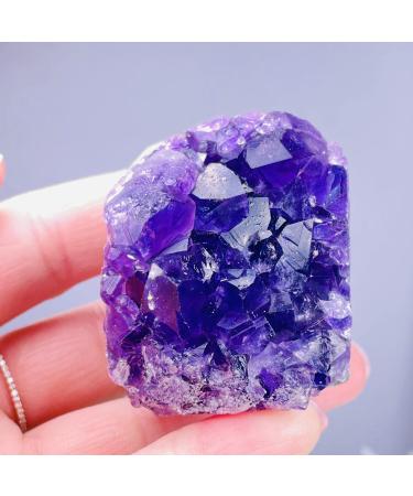 Natural Quartz Crystal Natural Amethyst Quartz Crystal Cluster Specimen Minerals Stone Home Office Decor ningxiao (Size : 120-140g)