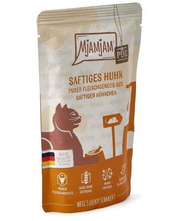 Mjamjam - Premium wet food for cats - squeeze - juicy chicken pure 12 -pack (12 x 125 g) grain free with extra meat chicken 125 g (12 pack) - Buy Online on GoSupps.com