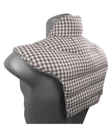 Neck pillow HWS - neck + shoulders + back - brown-white - linseed pillow - neck pillow heat pad