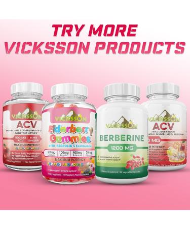 Vicksson Apple Cider Vinegar Pills 1700mg with Garlic, Ginger, Lemon & Honey | 120 Capsules for Weight Detox, Blood Sugar & Immune Support - Buy Online on GoSupps.com