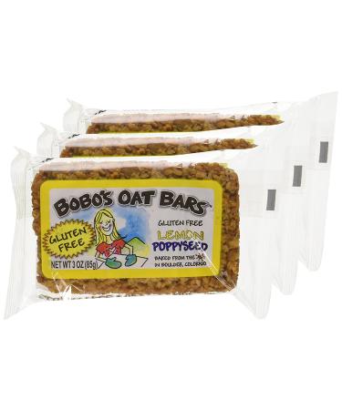 Gluten Free Lemon Poppyseed Oat Bars - 3 oz Pack of 12 | Healthy Snack - Buy Online on GoSupps.com