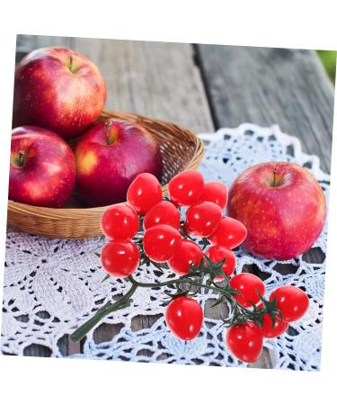 Abaodam String Simulated cherry tomatoes fruit photography props simulated tomatoes fake apples faux yellow home decor Decorative Cherry Tomatoes Photo Props child pvc vegetable fake food Red 18X16CM - Buy Online on GoSupps.com