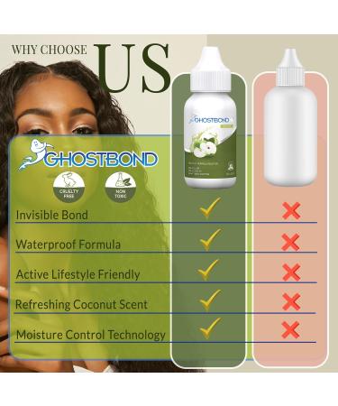 Pro Hair Labs - Ghostbond XL Apple - Full Head Bond For Poly & Lace | Wig Glue Hair Adhesive Specially Formulated For High Humidity Heavy Perspiration And Oily Scalps - 1.3oz - Buy Online on GoSupps.com