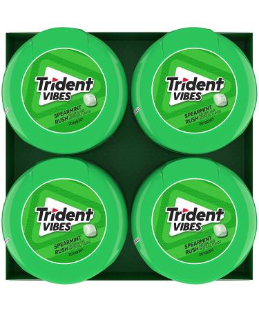 Trident Vibes Spearmint Rush Sugar Free Gum - 4 Bottles, 160 Pieces - Buy Online on GoSupps.com