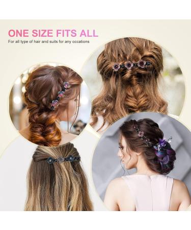 Simtplicity Crystal Stone Braided Hair Clips Braided Hair Clips Crystal Stone Braided Hair Clips Magic Hair Clip Braided Hair Clip with Rhinestones for Women/Girls (6PCS-A) - Buy Online on GoSupps.com