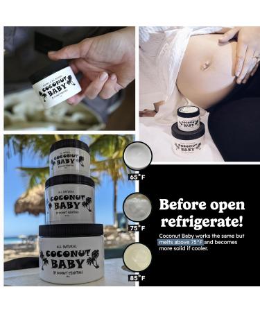 Coconut Essentials | COCONUT BABY Oil for Hair & Skin - All Natural Moisturizer - Unscented baby oil Massage Sensitive Skin Healthy Hair with Sunflower and Grapeseed oils - 4fl oz - Buy Online on GoSupps.com