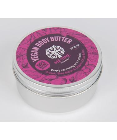 Me-Time Natural Vegan Body Butter (100g) Whipped Shea & Cocoa Butter with Citrus Aromatherapy Oils Ideal Vegan Skincare Gift for Women Nut-Free Coconut-Free Cruelty-Free Moisturiser