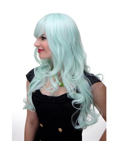 Buy WIG Me Up 285 T5507 - Women's Light Green Wig with Strong Curls & Smooth Pony | 65 cm Cosplay Hair - Buy Online on GoSupps.com