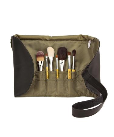 Bdellium Tools Professional Makeup Travel Line - 7pc Brush Set with Roll-Up Pouch | International Shipping Available - Buy Online on GoSupps.com