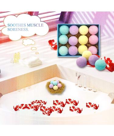 12pcs Spa Bath Bombs Set | Natural Essential Oils & Sea Salt | Women's Gift for Valentine's Day, Mother's Day, Birthday | Skin Care | Shower Bombs - Buy Online on GoSupps.com