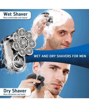 Men's Anti-Pinch Head Shaver - Lovcoyo Fast & Smooth Waterproof Electric Shaver - Rechargeable 6-in-1 Grooming Kit - Buy Online on GoSupps.com