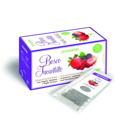 Regina di Fiori Regina di Fiori - Enchanted Forest. Infusion with strawberry raspberry and blackberry leaves. 4 boxes of 15 x 3g filters (60 filters total)