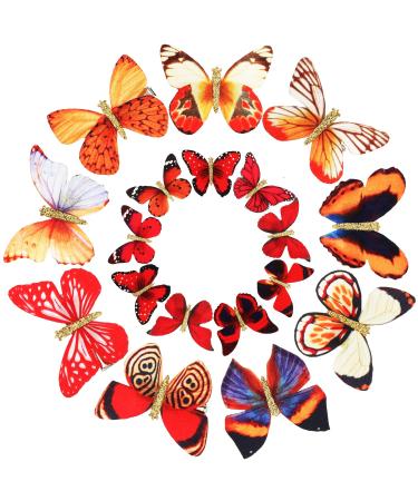 18 pieces butterfly hair clips glitter hair clips butterfly snaps hair clips for young women hair accessories (fresh styles)