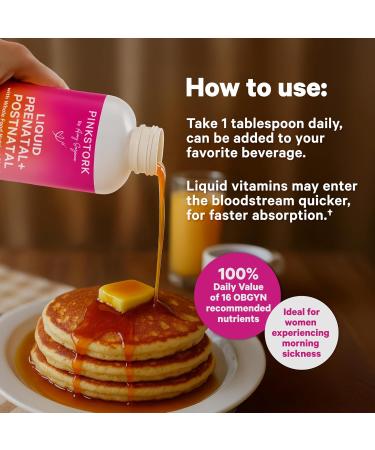 Pink Stork Liquid Prenatal Gut Health Bundle - Liquid Prenatal Vitamins and 50 Billion CFUs Probiotic Vitamins for Pregnancy Gut Health Immune Support Pregnancy Must Haves - Buy Online on GoSupps.com