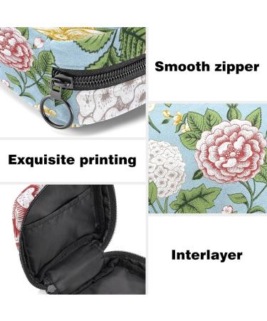 Sanitary Napkin Storage Bag Portable Period Bag - Multicolor Hydrangea Design - Buy Online on GoSupps.com