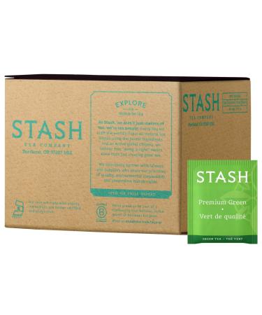 Stash Tea Premium Green Tea, Box of 100 Tea Bags Premium Green 100 Count (Pack of 1)