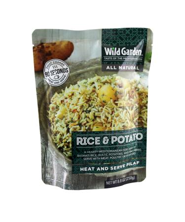 Wild Garden Heat and Serve Pilaf, 100% All-Natural Rice & Potato, Fully Cooked, Ready to Eat, Microwavable, 8.8 oz Rice and Potato 8.8 Ounce (Pack of 1)