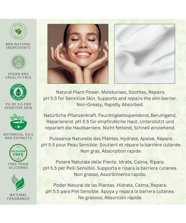 Nature's Intervention - Facial Moisturising Cream - Unscented for Sensitive Skin. 99% Natural - Protects Hydrates Soothes Repairs. pH 5.5 Balanced. 100ml - Buy Online on GoSupps.com