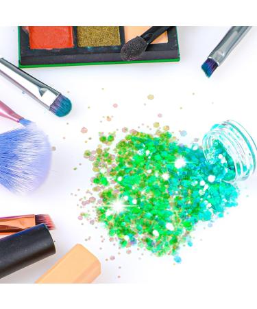 Simarro 24 Colors Glitter Sequin Hex Face and Body Glitter Set - Halloween Makeup, Nails, Hair, DIY Crafts - Mix-Color 1 - Buy Online on GoSupps.com