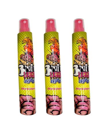 3 Pack of Sour Strawberry Brain Licker Sprays