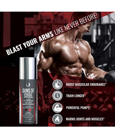Steelfit Guns of Steel 89ml - Premium Muscle Enhancer | International Shipping Available - Buy Online on GoSupps.com