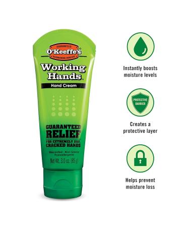 O'Keeffe's Working Hands Hand Cream Tube 3oz (Pack of 3) | Moisturizing Hand Cream Set - Buy Online on GoSupps.com