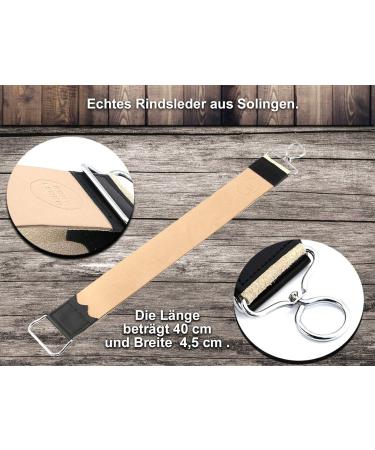 Solingen Premium Razor Set for Men - Made in Germany Traditional Leather Strop Ideal for Beginners & Professionals - International Shipping Available - Buy Online on GoSupps.com