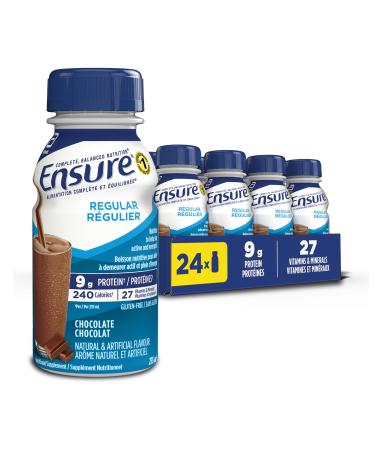 Ensure Regular Nutritional Supplement Shake Value Pack Nutrition To Stay Active And Energetic Chocolate 24 x 235-mL Bottles