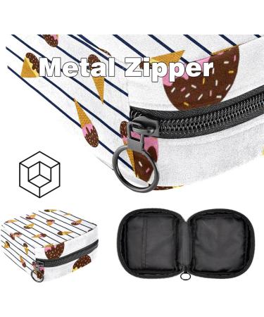 Summer Ice Cream & Marine Strip Storage Bag | Portable Menstrual Cup & Pad Bag for Teenagers Girls & Women - Buy Online on GoSupps.com