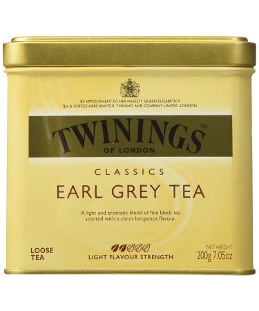 Twinings Earl Grey Loose Tea 7.05 oz Tin - Classic Earl Grey Flavor - Pack of 1 - Buy Online on GoSupps.com