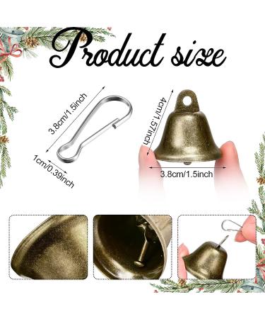 100-Piece Vintage Bronze Jingle Bells with Hooks - 1.5 x 1.57 Inch for Christmas Crafts, Wind Chimes, Wedding Decor & More - Buy Online on GoSupps.com