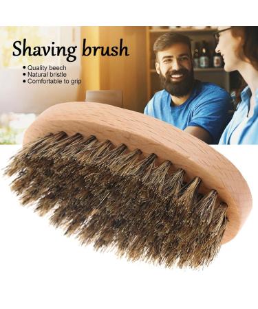Oval Mustache Beard Shaving Massage Brush for Men | Wooden Handle Portable & Ideal Gift for Facial Hair Care - Buy Online on GoSupps.com