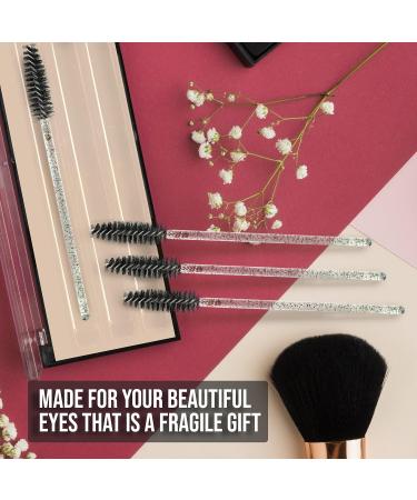 Eyelash Brush Pack of 200 Multicolor - Bendable Lightweight Disposable Mascara Wands - 10cm Long Eyelash Spoolies for Lash Extensions Eyebrows Contouring and Makeup - Multicolor - Buy Online on GoSupps.com