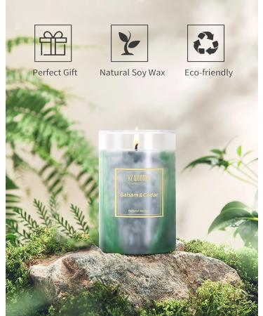 Scented Balsam & Cedar Candles | Hand-Poured Soy Wax | 60-Hour Aroma | Tie-Dye Holiday Gifts for Women | 8oz Green Forest Candle - Buy Online on GoSupps.com