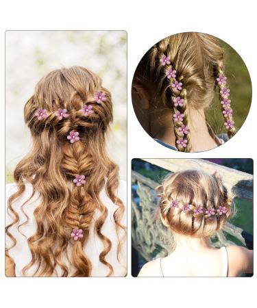 Mini Diamond Hair Clips - 10 Pcs Violet Flower Clips for Women & Girls Perfect for Everyday Parties & Weddings - Hair Jewelry - Buy Online on GoSupps.com