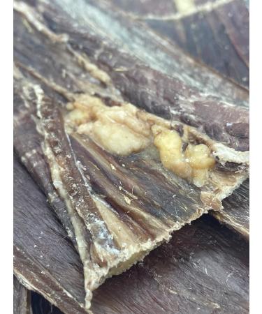 Bullsters Dog Treats Bones Chews All Natural 1 Ingredient with No Additives No Preservatives Steroid Free for Small Medium Large Dogs Beef Strips (6" Pack of 8) - Buy Online on GoSupps.com