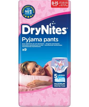 Huggies DryNites Absorbent Diaper Pants for Girls (8-15 Years) - 37 Piece Set with 28 Bed Pads | Best International Shipping - Buy Online on GoSupps.com
